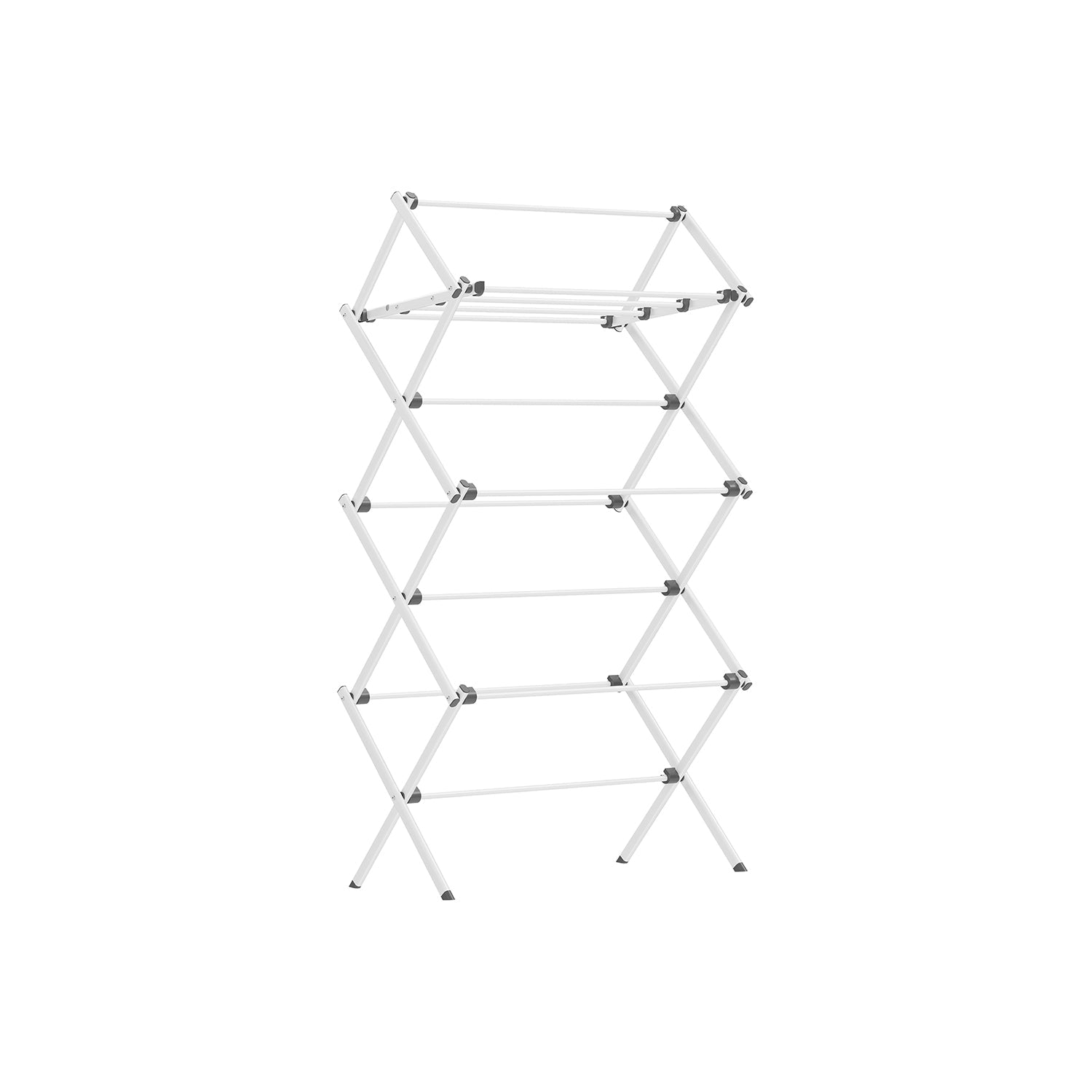 Foldable Clothes Airer – Steel – White – Compact Design for Indoor and Outdoor Use