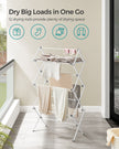 Foldable Clothes Airer – Steel – White – Compact Design for Indoor and Outdoor Use