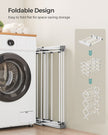Foldable Clothes Airer – Steel – White – Compact Design for Indoor and Outdoor Use