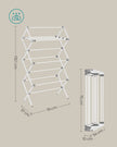 Foldable Clothes Airer – Steel – White – Compact Design for Indoor and Outdoor Use
