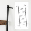 5-Tier Ladder Shelf – Steel – Rustic Brown and Black – Industrial Style