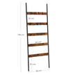 5-Tier Ladder Shelf – Steel – Rustic Brown and Black – Industrial Style
