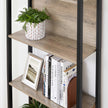 Bookshelf – Steel – Rustic Brown and Black – 5 Shelves, Stable Structure, Industrial Style