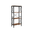 Ladder Rack – Steel – Rustic Brown and Black – 4 Open Shelves