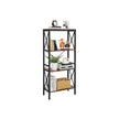 Ladder Rack – Steel – Rustic Brown and Black – 4 Open Shelves