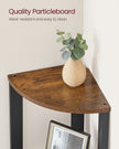 Corner Shelf Rack – Wood – Rustic Brown – 4-Tier Industrial Design
