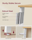 4-Tier Corner Shelf Unit – Natural Oak and Matte White – Industrial Style Organizer for Home and Living Spaces