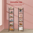 6-Tier Storage Rack – Wood – Brown – Versatile for Living Room, Study, and Bedroom
