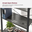 4-Tier Bookshelf – Engineered Wood – Rustic Brown – Industrial Design with Stable Iron Frame