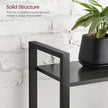 4-Tier Bookshelf – Engineered Wood – Rustic Brown – Industrial Design with Stable Iron Frame