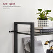 4-Tier Bookshelf – Engineered Wood – Rustic Brown – Industrial Design with Stable Iron Frame