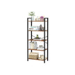 5-Tier Storage Rack – Steel Frame – Rustic Brown and Black – Industrial Style