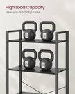 5-Tier Bookshelf – Steel Frame – Ebony Black and Ink Black – Industrial Style