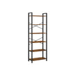 6-Tier Bookcase – Steel Frame – Special Walnut and Black – Freestanding Design