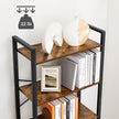 6-Tier Bookcase – Steel Frame – Special Walnut and Black – Freestanding Design