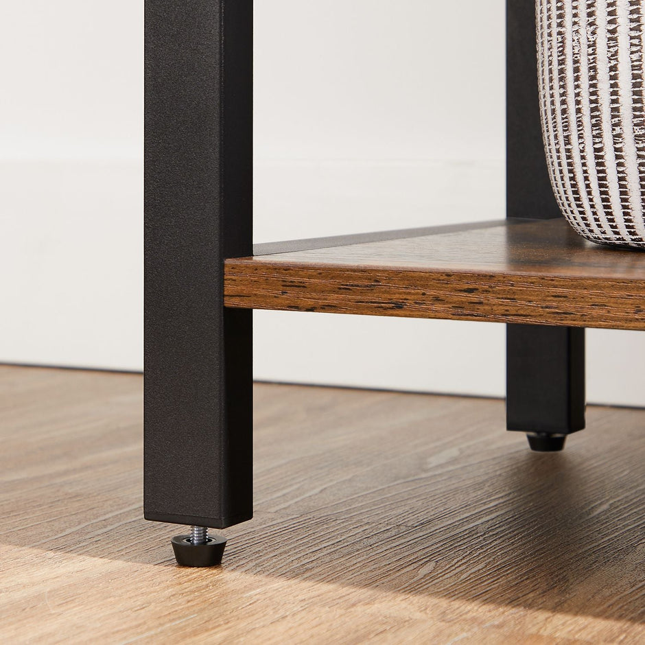 6-Tier Bookcase – Steel Frame – Special Walnut and Black – Freestanding Design