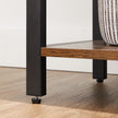 6-Tier Bookcase – Steel Frame – Special Walnut and Black – Freestanding Design