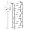 6-Tier Bookcase – Steel Frame – Special Walnut and Black – Freestanding Design
