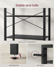 Freestanding Bookshelf – Steel – Ebony Black and Ink Black – 6-Tier Industrial Design
