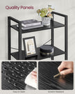 Freestanding Bookshelf – Steel – Ebony Black and Ink Black – 6-Tier Industrial Design
