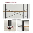 6-Tier Tall Bookshelf – Steel Frame – Special Walnut and Black – Freestanding Unit for Living Room, Bedroom, Home Office