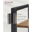 6-Tier Tall Bookshelf – Steel Frame – Special Walnut and Black – Freestanding Unit for Living Room, Bedroom, Home Office