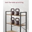 6-Tier Tall Bookshelf – Steel Frame – Special Walnut and Black – Freestanding Unit for Living Room, Bedroom, Home Office