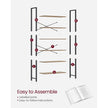6-Tier Tall Bookshelf – Steel Frame – Special Walnut and Black – Freestanding Unit for Living Room, Bedroom, Home Office
