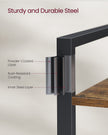 4-Tier Bookshelf – Wood and Metal – Rustic Brown and Ink Black – Industrial Design