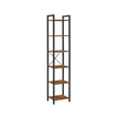 6-Tier Bookshelf – Wood and Metal – Rustic Brown and Black – Open Storage Design for Office and Living Room