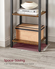 6-Tier Bookshelf – Wood and Metal – Rustic Brown and Black – Open Storage Design for Office and Living Room