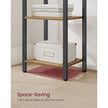 6-Tier Bookshelf – Engineered Wood – Rustic Brown and Black – Open Storage Shelving