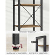 6-Tier Bookshelf – Engineered Wood – Rustic Brown and Black – Open Storage Shelving