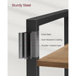 6-Tier Bookshelf – Engineered Wood – Rustic Brown and Black – Open Storage Shelving