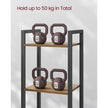 6-Tier Bookshelf – Engineered Wood – Rustic Brown and Black – Open Storage Shelving