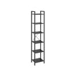 6-Tier Bookshelf – Particle Board – Ebony Black and Ink Black – Open Storage Design