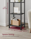 6-Tier Bookshelf – Particle Board – Ebony Black and Ink Black – Open Storage Design