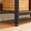 4-Tier Bookshelf – Wood and Metal – Rustic Brown and Black – Industrial Design with Compartment