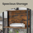5-Tier Bookcase – Metal Frame – Rustic Brown and Black – Industrial Style with 14 Shelves