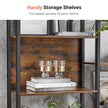 Large Bookshelf – Metal – Rustic Brown and Black – 14 Storage Shelves, Industrial Style