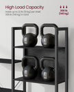 Bookcase – Metal – Ebony Black and Ink Black – 14 Storage Shelves, Industrial Style