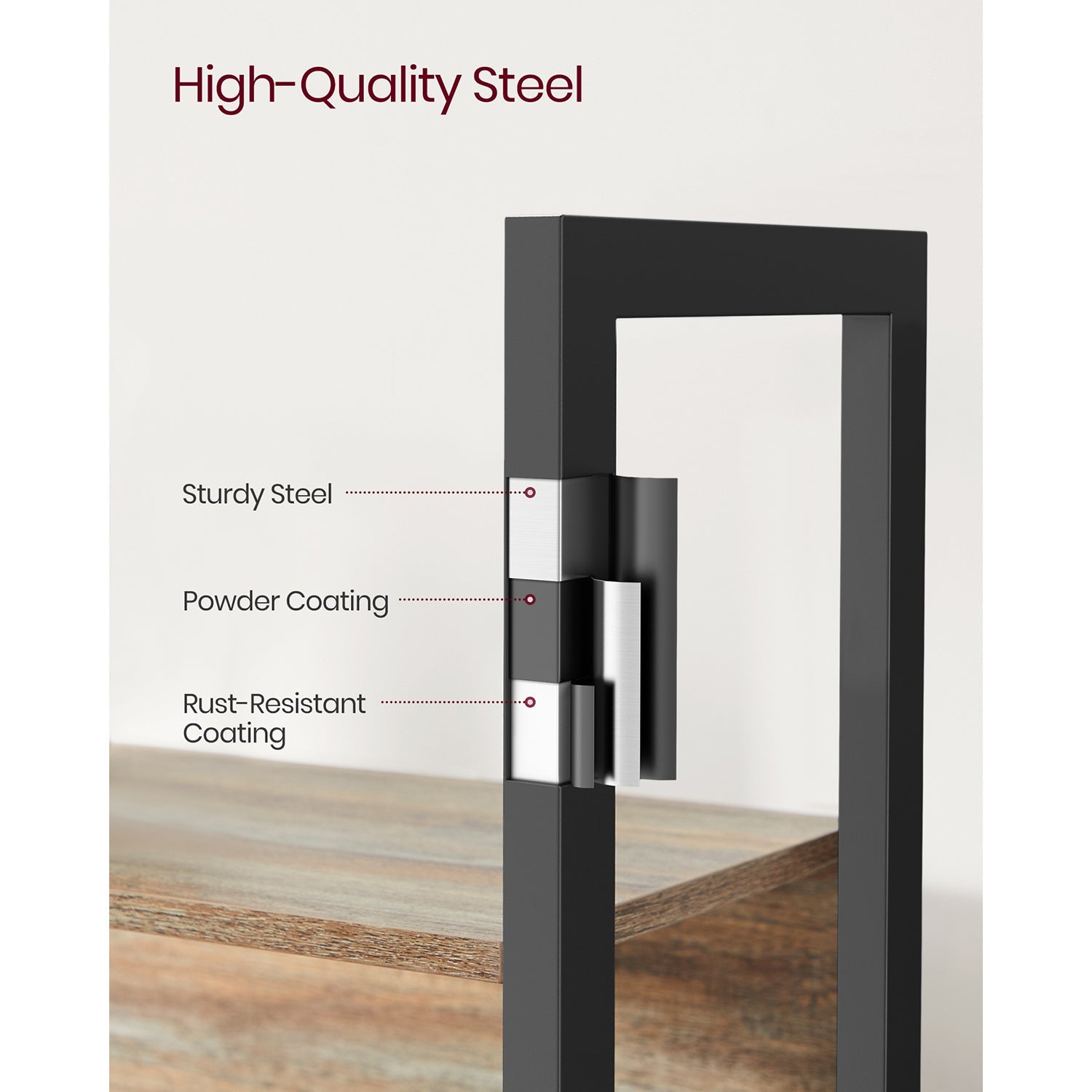 Bookshelf – Metal – Rustic Brown and Black – 14 Storage Shelves, Industrial Style