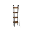 Ladder Shelf – Steel – Rustic Brown and Black – 4-Tier Freestanding Storage