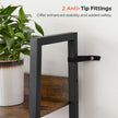Ladder Shelf – Steel – Rustic Brown and Black – 4-Tier Freestanding Storage
