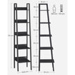 5-Tier Freestanding Narrow Shelf – Steel Frame – Rustic Brown and Black – Easy to Assemble
