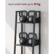 5-Tier Freestanding Narrow Shelf – Steel Frame – Rustic Brown and Black – Easy to Assemble