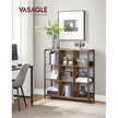 3-Tier Bookcase – Engineered Wood – Rustic Brown and Black – Industrial Design