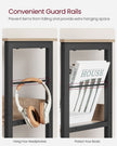 4-Tier Bookcase – Wood – Rustic Brown and Black – Industrial Design