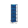 6-Tier Bookshelf – Steel Frame – Ebony Black – Dimmable LED Lights