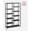 5-Tier Bookcase – Metal and Wood – Black – Industrial Style with Easy Assembly